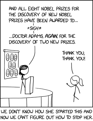 They've endowed a separate prize in Physiology or Medicine or Stopping Dr. Adams.