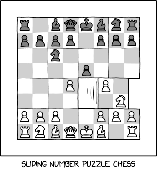 The draw-by-repetition rule does a good job of keeping players from sliding a tile back and forth repeatedly, but the tiles definitely introduce some weird en passant and castling edge cases.