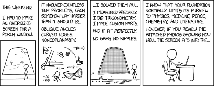 The Nobel Prize in Physiology or Medicine or Home Improvement or DIY