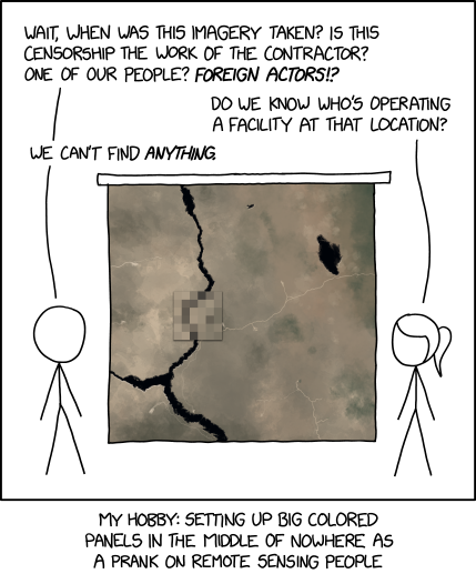 Every weekend I take an ATV out into the desert and spend a day tracing a faint "(C) GOOGLE 2009" watermark across the landscape.