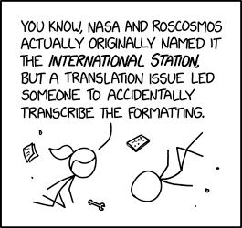 Welcome to the International Space Station Exclamation Point!